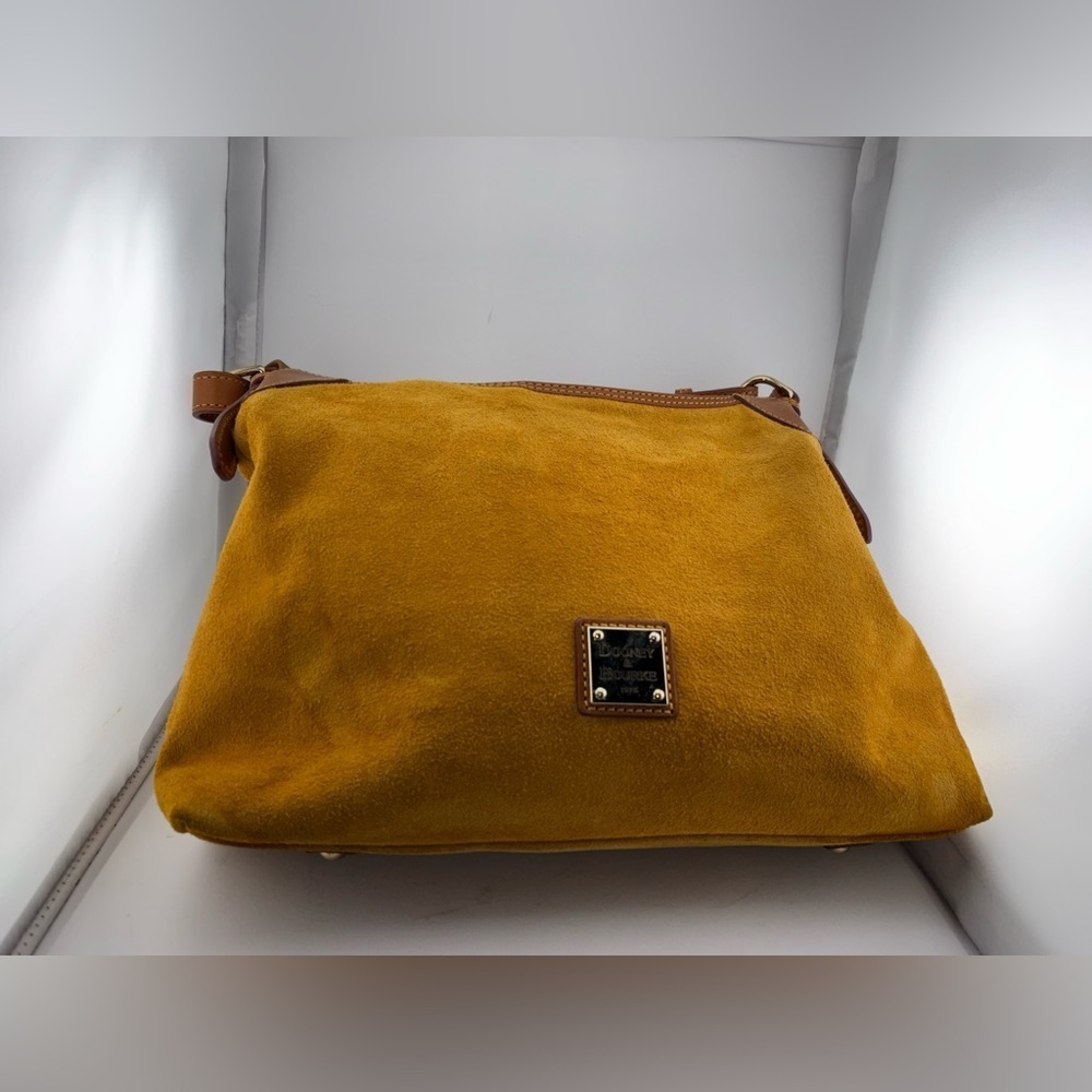 Dooney And Bourke Leather Shoulder Bag, Handbag Mustard - Picture 7 of 16